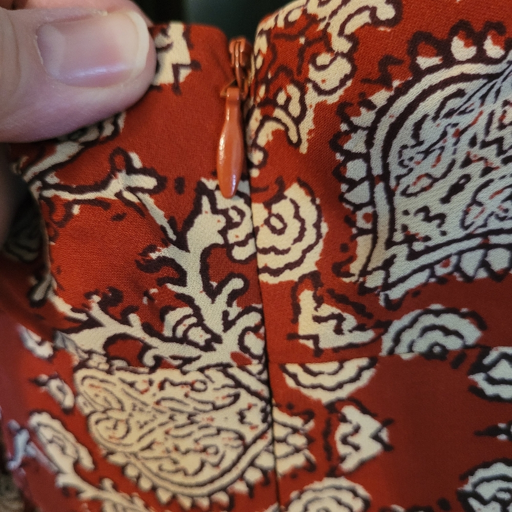 J. Crew 100% silk Y2K paisley slip dress - 12. M38 - Picture 7 of 8